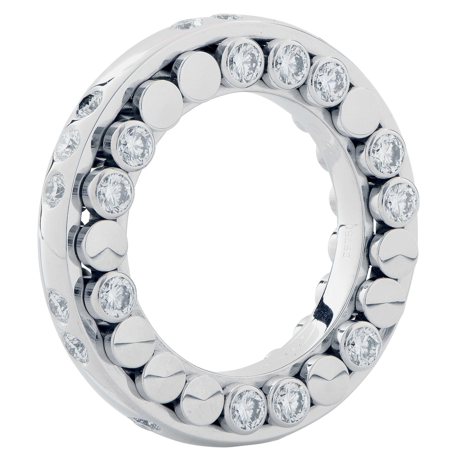 Bucherer Dizzler Diamond Spinning Ring in 18 Karat White Gold