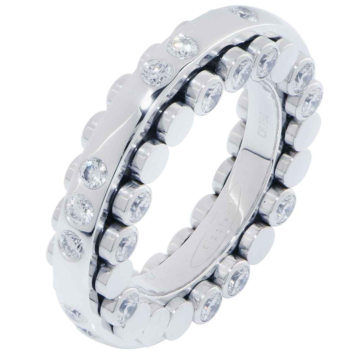 Bucherer Dizzler Diamond Spinning Ring in 18 Karat White Gold