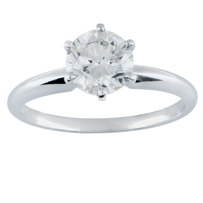 1.21 Carat Round Brilliant Cut GIA Graded I/VS2 Diamond Engagement Ring