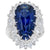 19 Carat AGL Graded Pear Shaped Sapphire and Diamond Ring