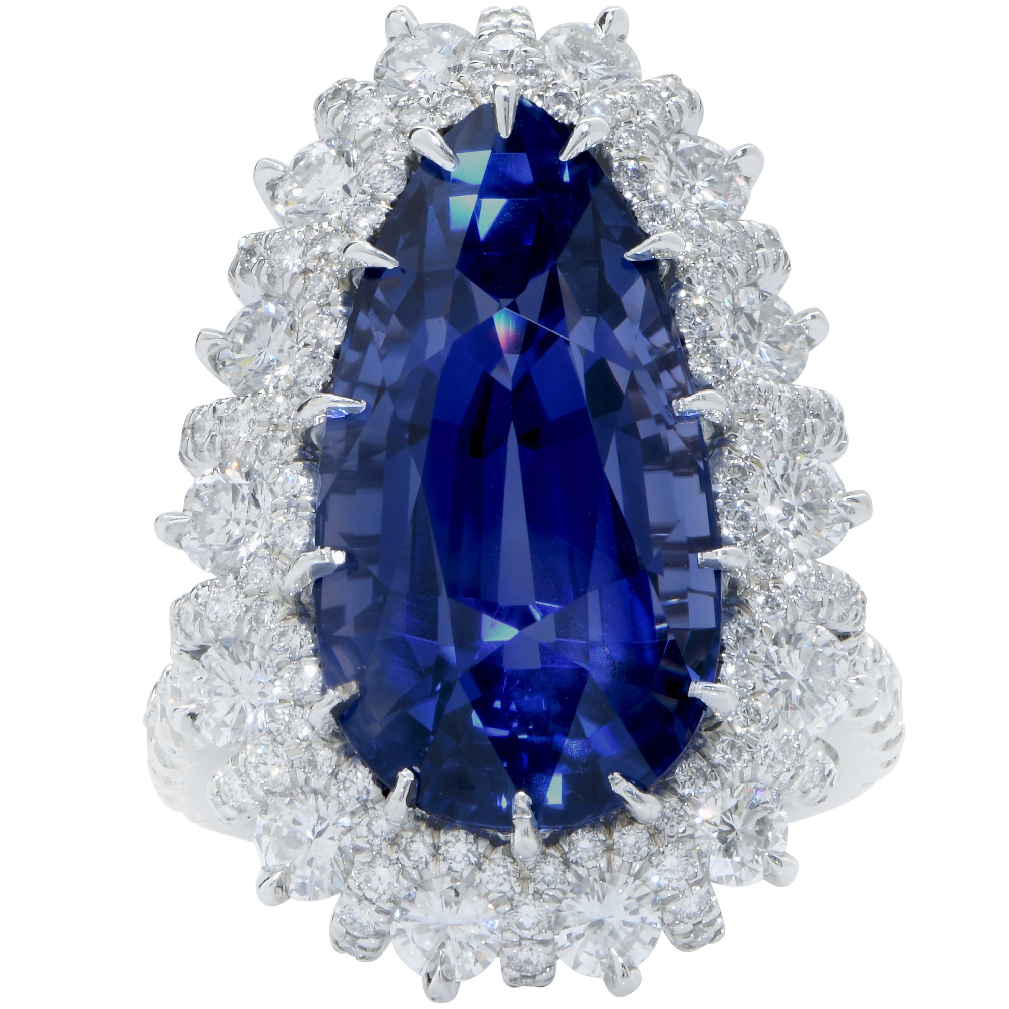 Het pad Misschien Sleutel 19 Carat AGL Graded Pear Shaped Sapphire and Diamond Ring - Regent Jewelers  | Miami and Bay Harbor Islands