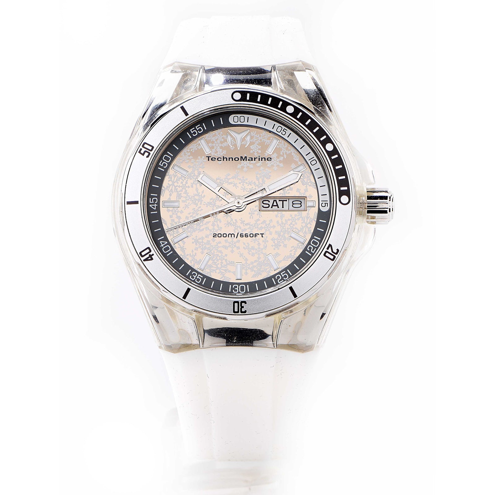 Technomarine Ladies White Silicon Cruise Sport Snow Wristwatch