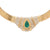 3 Carat Natural Cabochon Drop Emerald Diamond Gold Tubogas Necklace