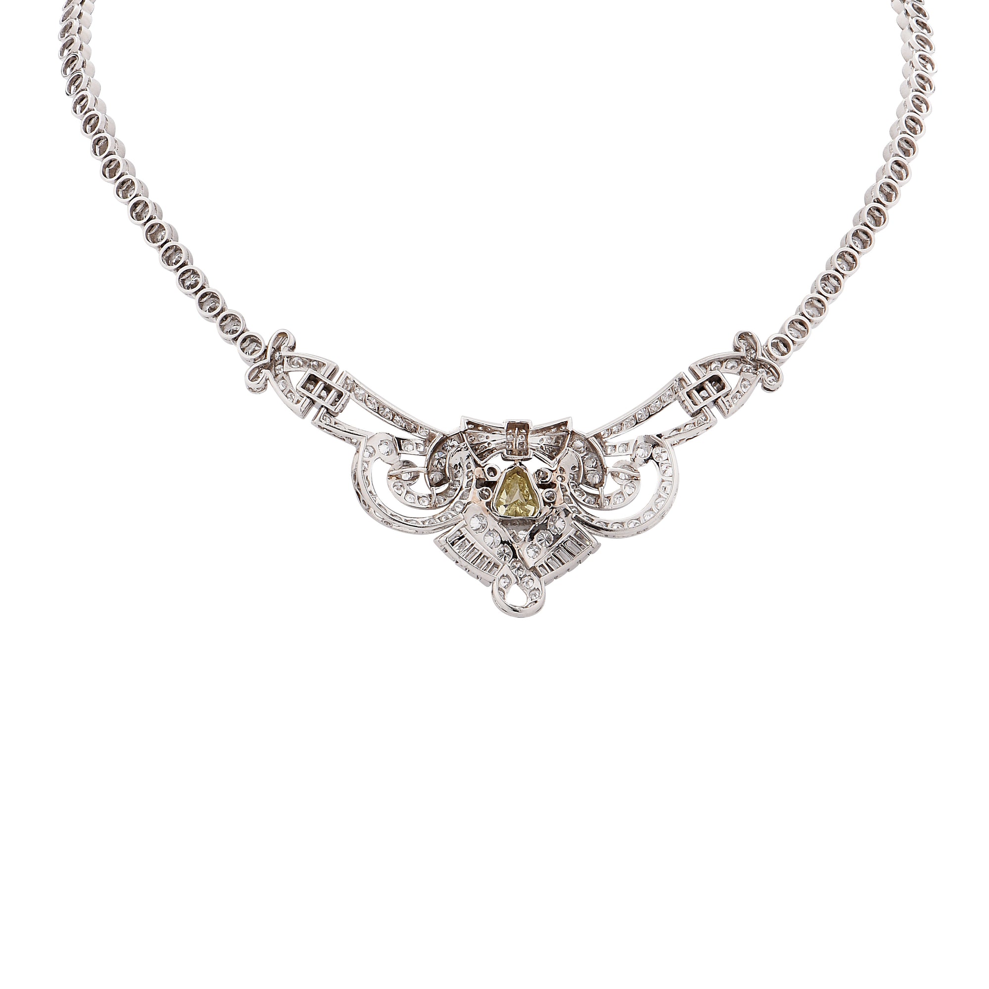 My Twin 2-Row Diamond Necklace in White Gold | Messika 12966-WG