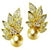 12  MM Golden South Sea Cultured Pearl Diamond Gold Ear Clips.