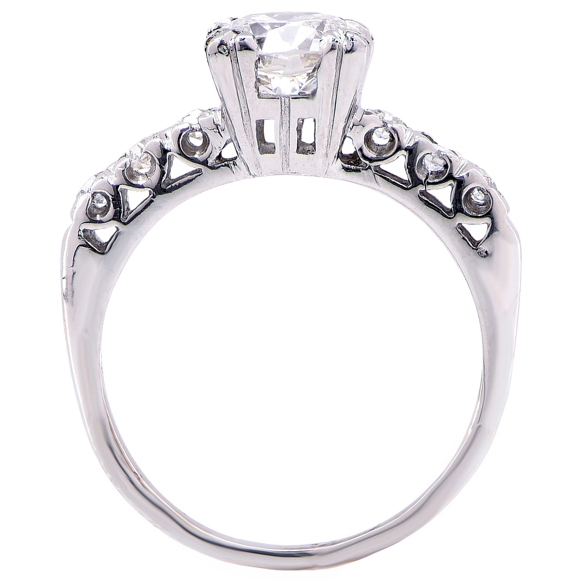 1.05 Carat GIA J/SI2 set in Vintage Platinum Engagement Ring