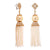 4.05 Carat Diamond and Golden South Sea Pearl Ear Clips with Removable Tassel