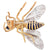 Large Buccellati Enamel Sapphire Diamond 18 Karat Yellow Gold Bee Brooch