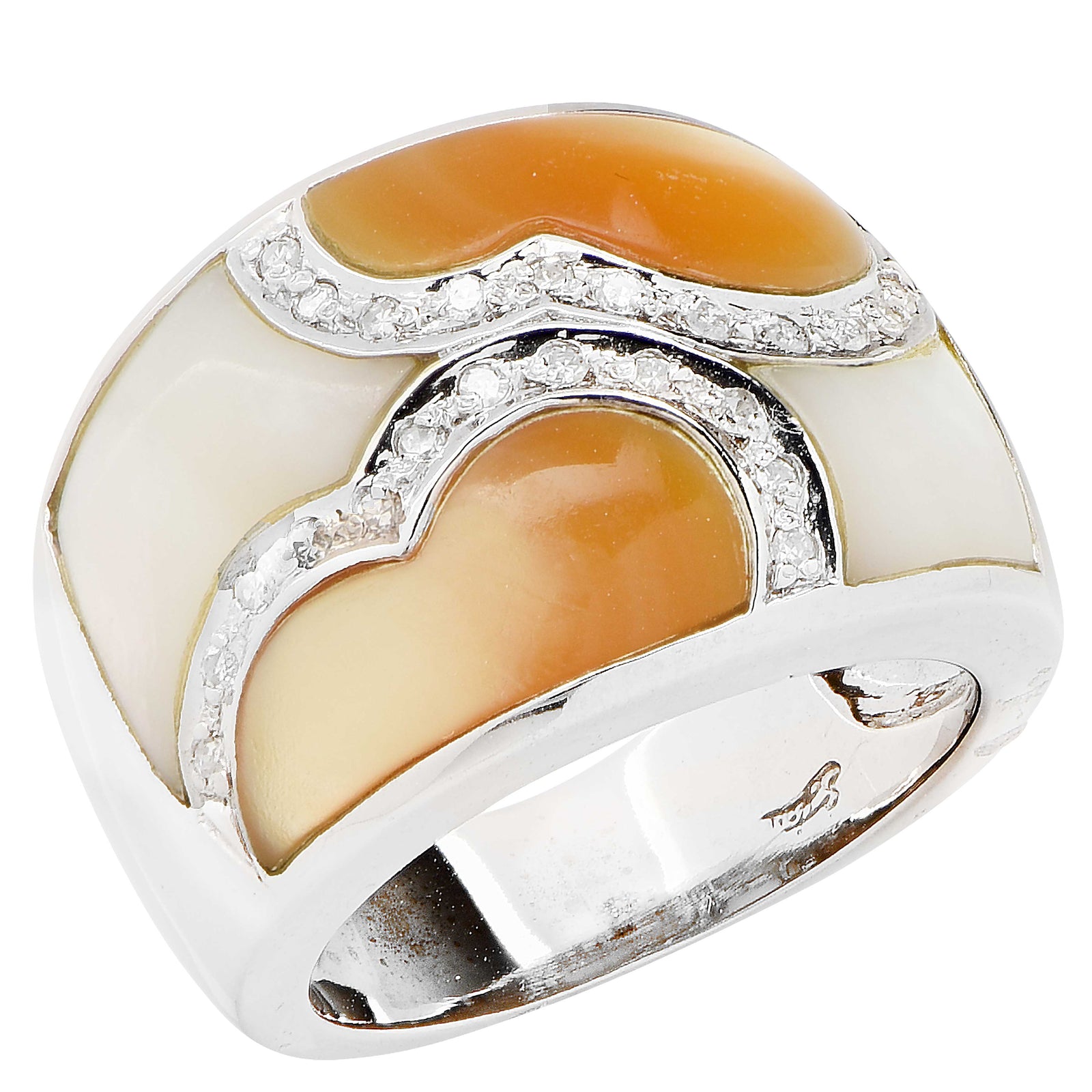 Enamel and Diamond Ring