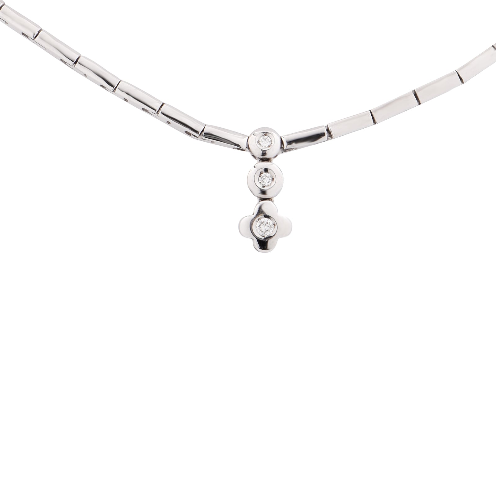 18 Karat White Gold Diamond Necklace