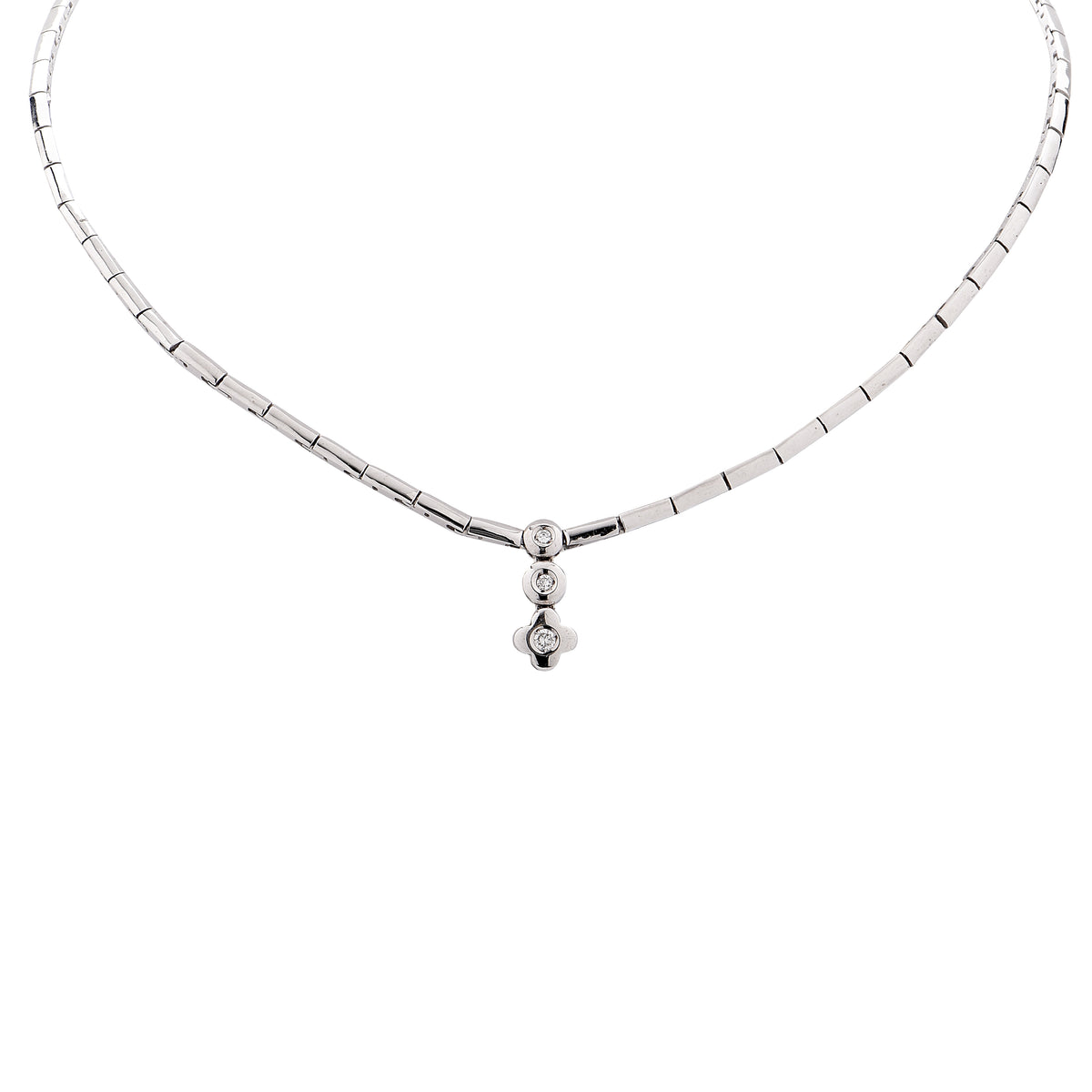 18 Karat White Gold Diamond Necklace