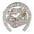 4.9 Carats Art Deco Ruby Emerald Diamond Platinum Brooch