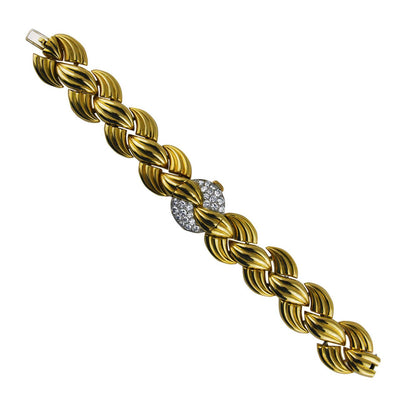 Van Cleef & Arpels Gold and Diamond Concealed Dial Bracelet Wristwatch