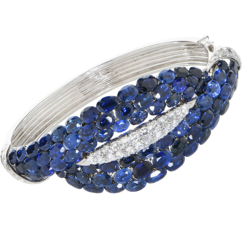 Van Cleef & Arpels Sapphire and Diamond Bangle