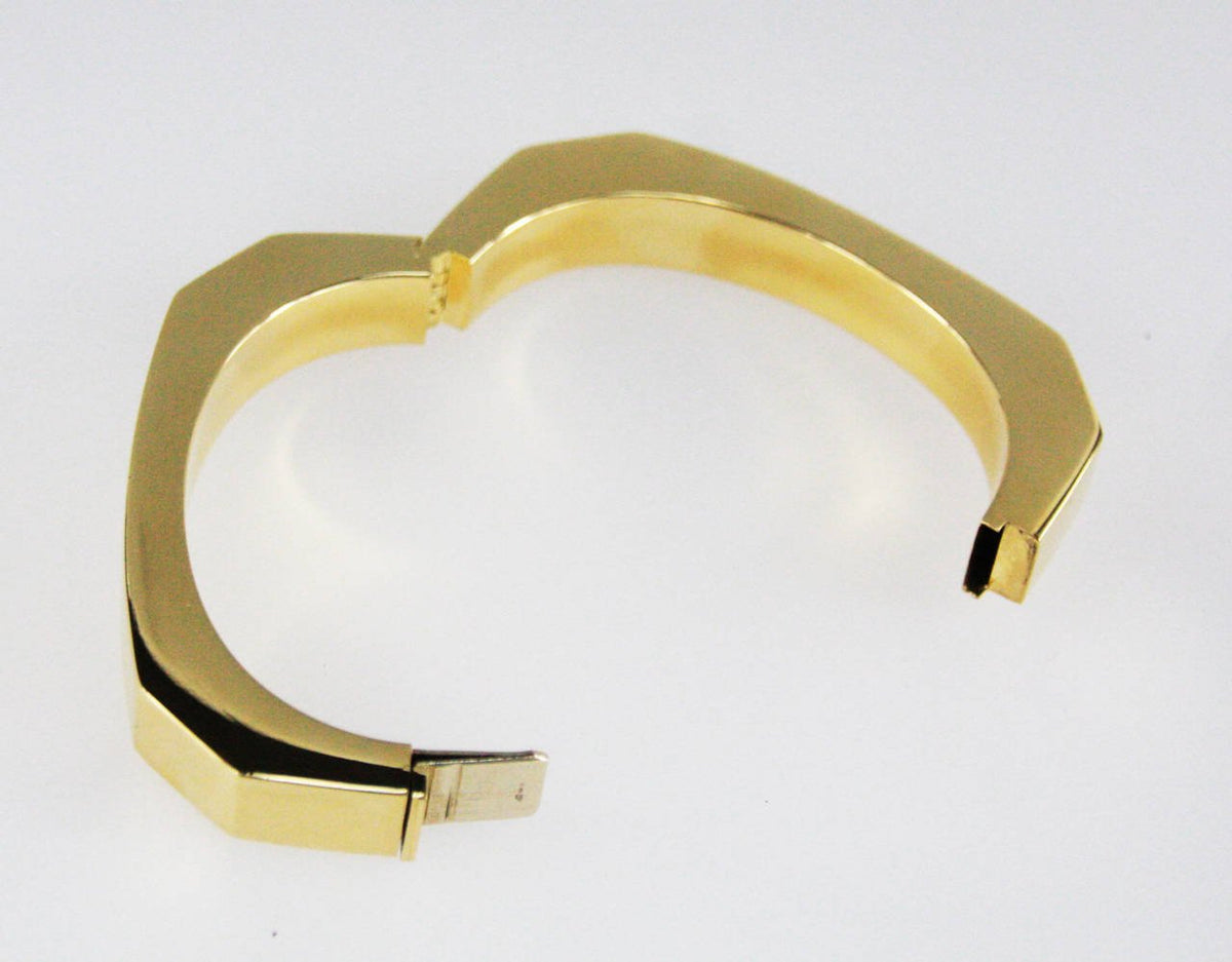 Italian 18 Karat Yellow Gold Bangle Bracelet Circa 1980